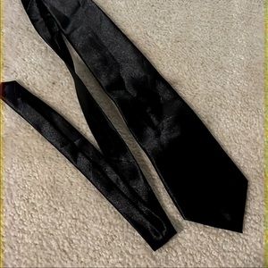 Classic Solid Black Silky Tie for Any Event